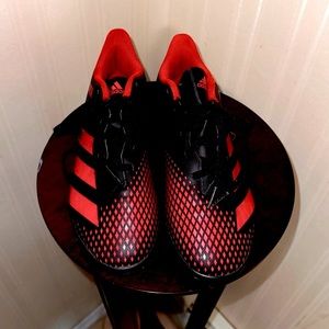 Youth Adidas Predator Indoor Soccer Cleats Red/Black US Sz 6Y